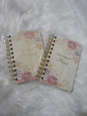 Tickled Pink Set of 2 Notebooks Dreams & Plans 4x6" 120 Pages Lined